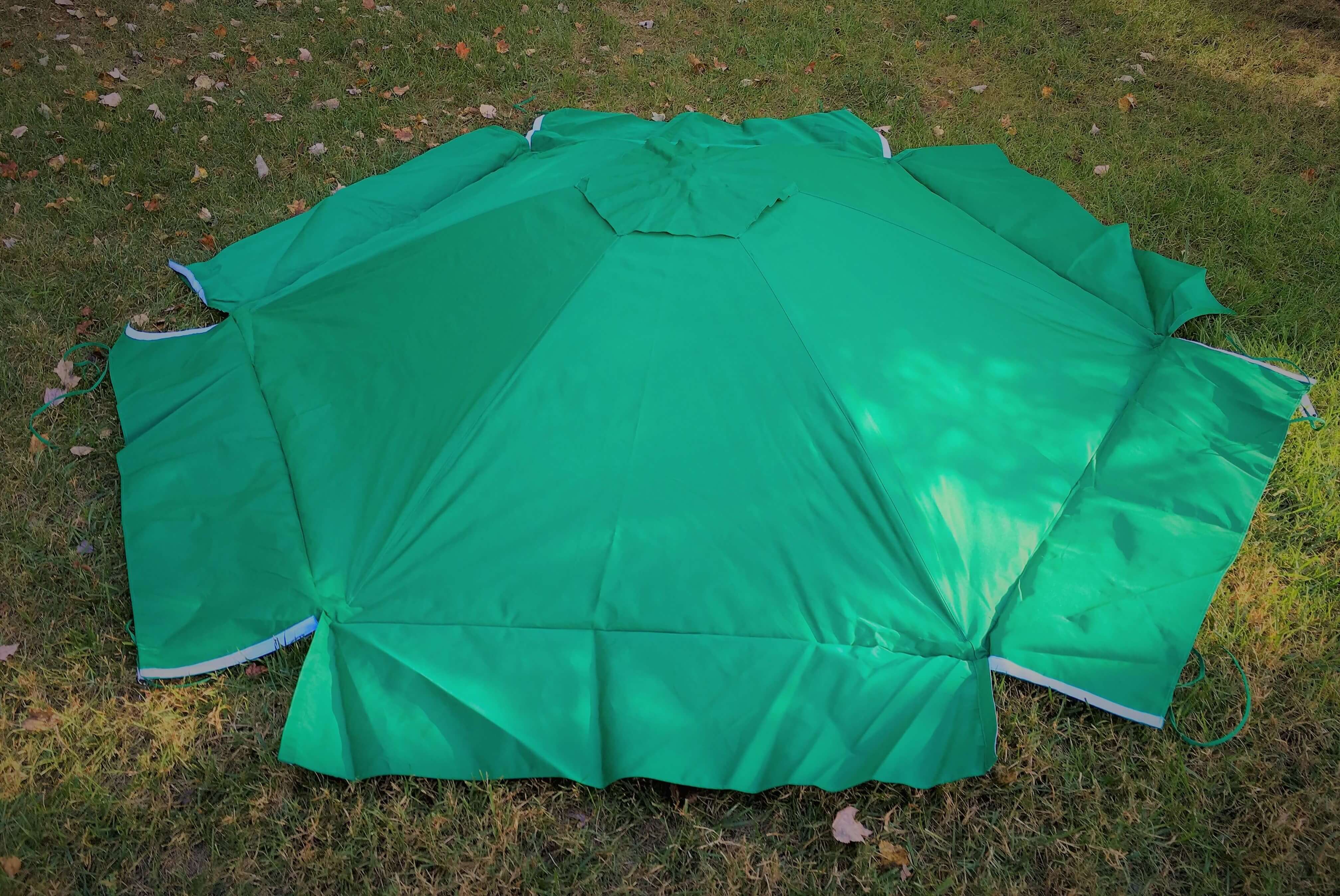 Frame It All Tool- Free Classic Sienna 7ft. x 8ft. x 11in. Composite Hexagon Sandbox Kit with Collapsible Cover - 1