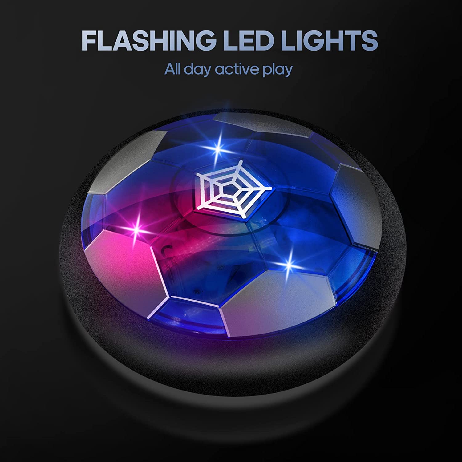 Kids Suspended Soccer， Indoor Soccer with LED Lights and Upgraded Foam Bumper for Kids 3-12 Years Old