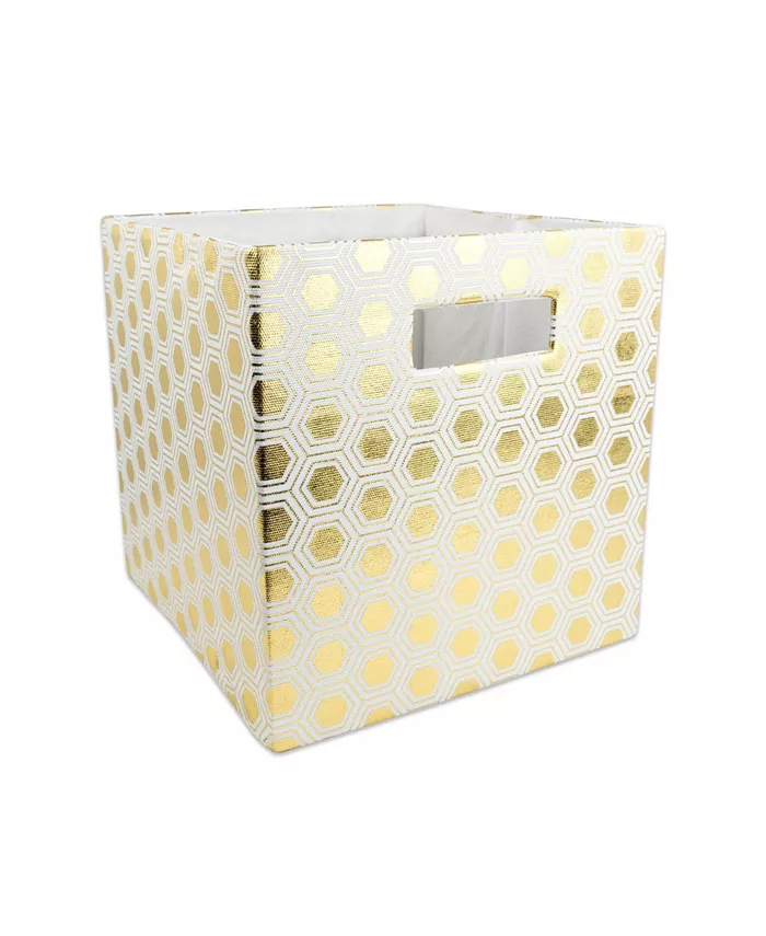Design Imports Polyester Cube Honeycomb Square