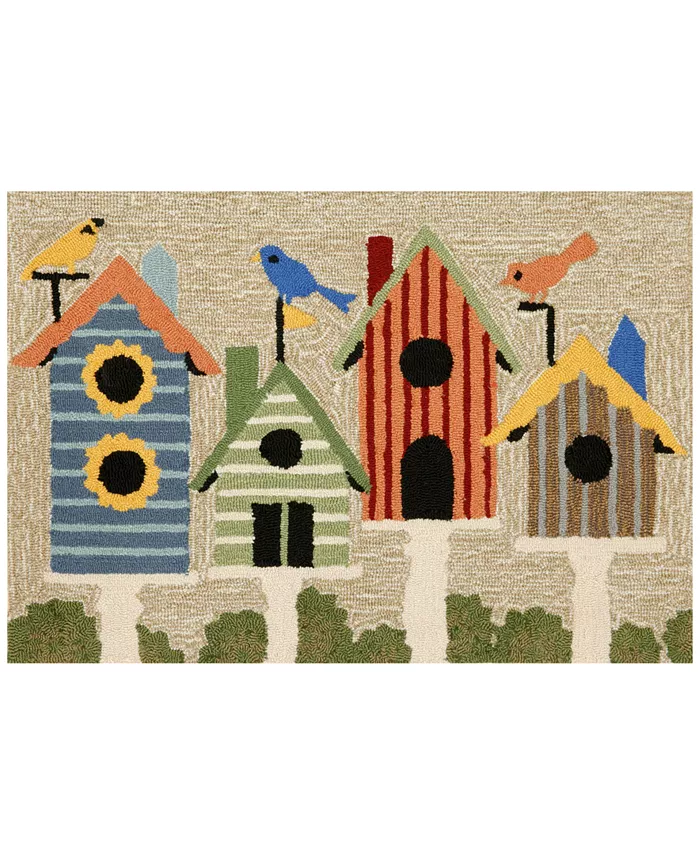 Liora Manne' Liora Manne Front Porch Indoor Outdoor Birdhouses Multi 2' x 3' Area Rug