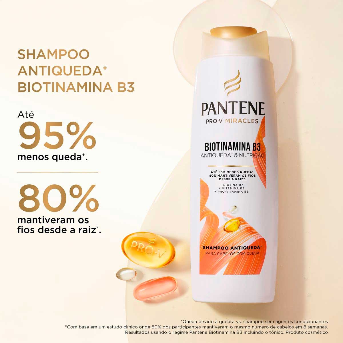 Kit Shampoo 300ml + Condicionador Antiquebra 150ml Pantene Biotinamina B3 Antiqueda & Nutricao