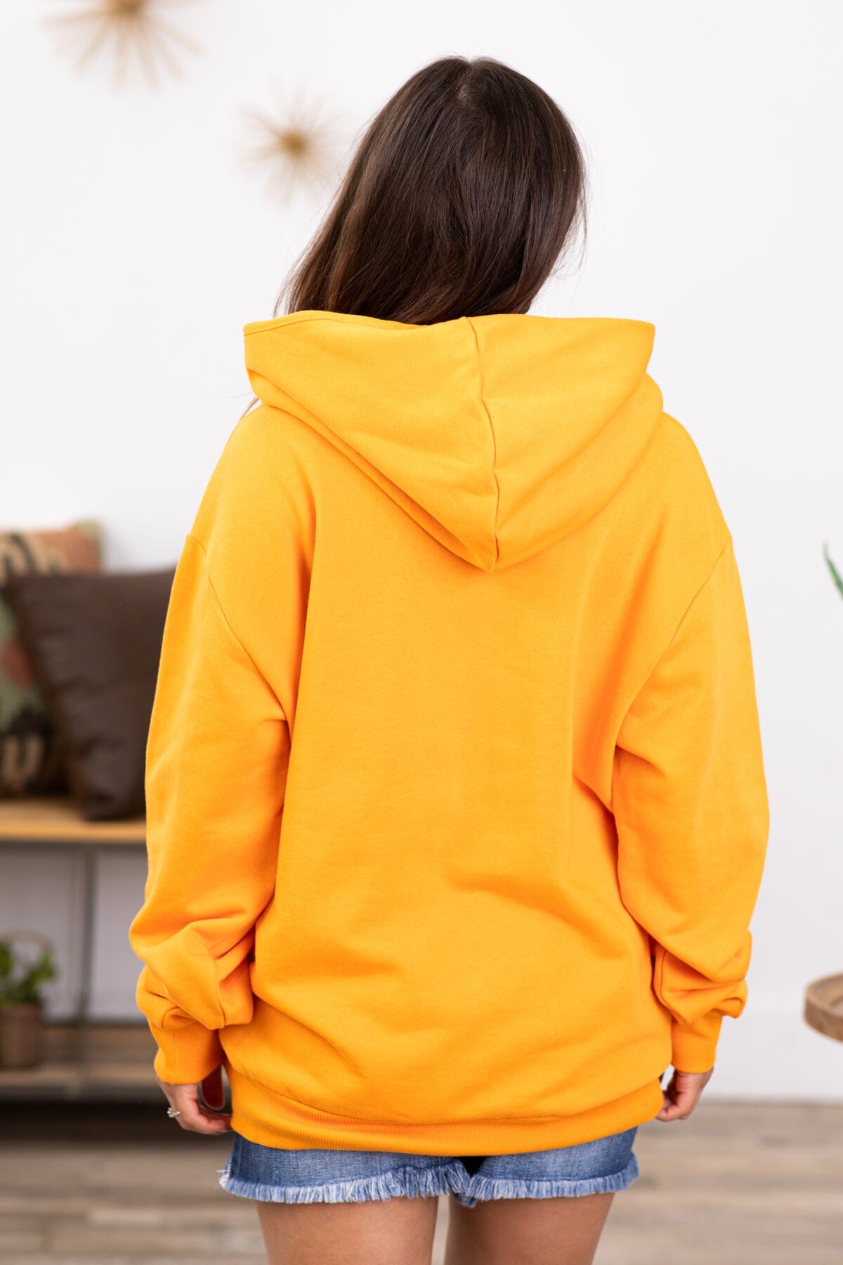 Orange Hooded Sweatshirt