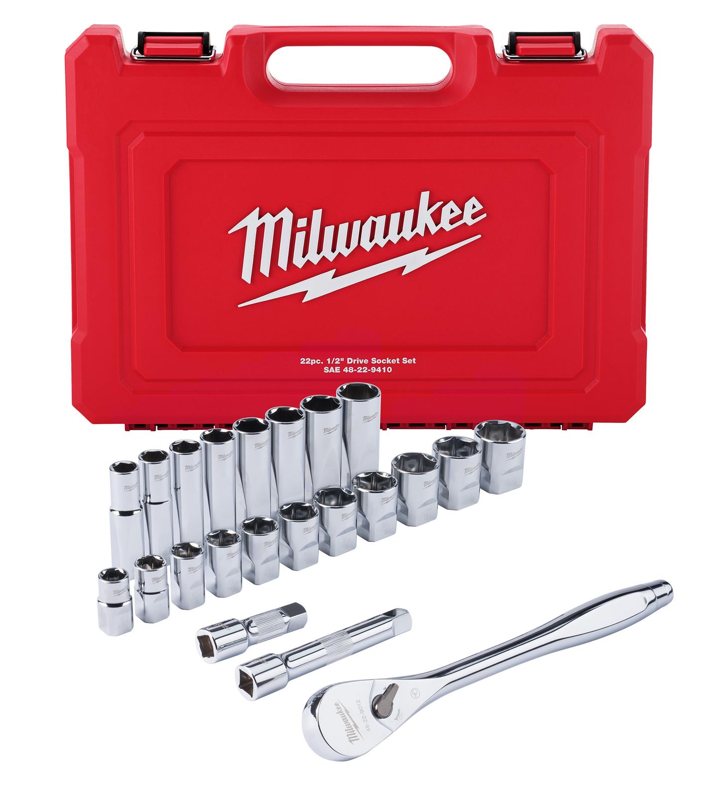 Milwaukee Tool 48-22-9410 Milwaukee 22-Piece Ratchet and Socket Sets