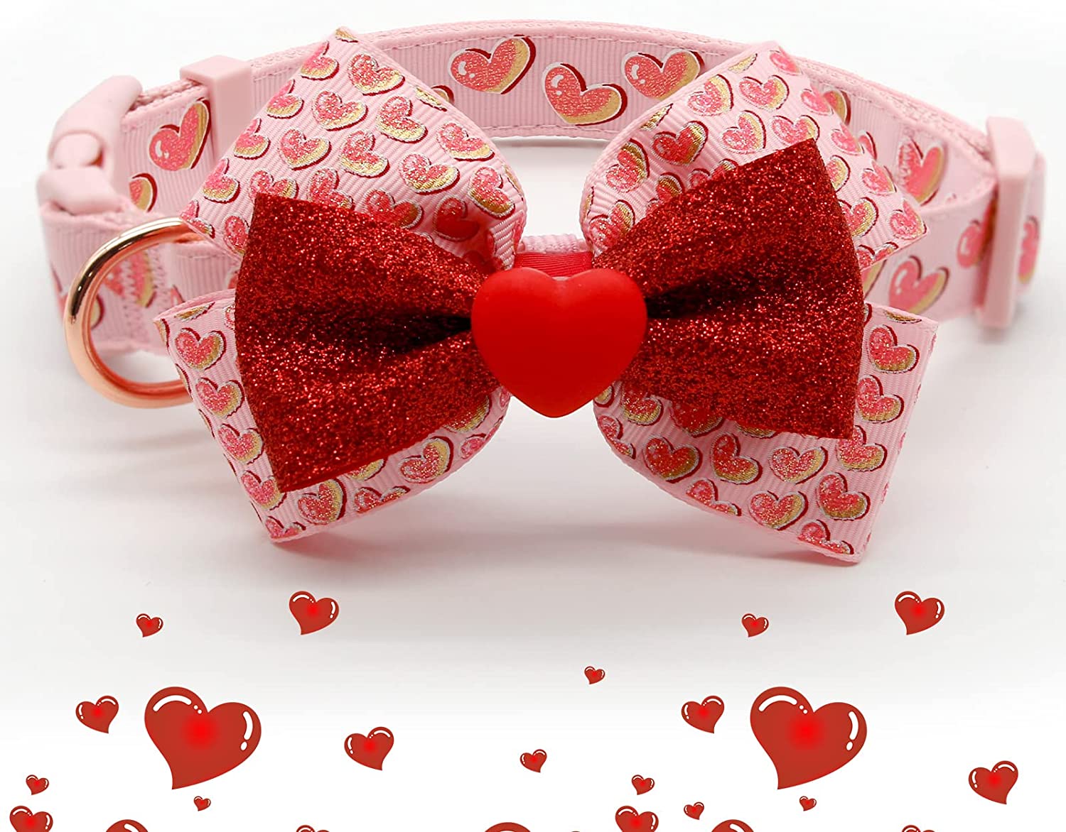 Dog Collar Bow Tie Soft Adjustable Bow tie Dog Collars for Small Dogs