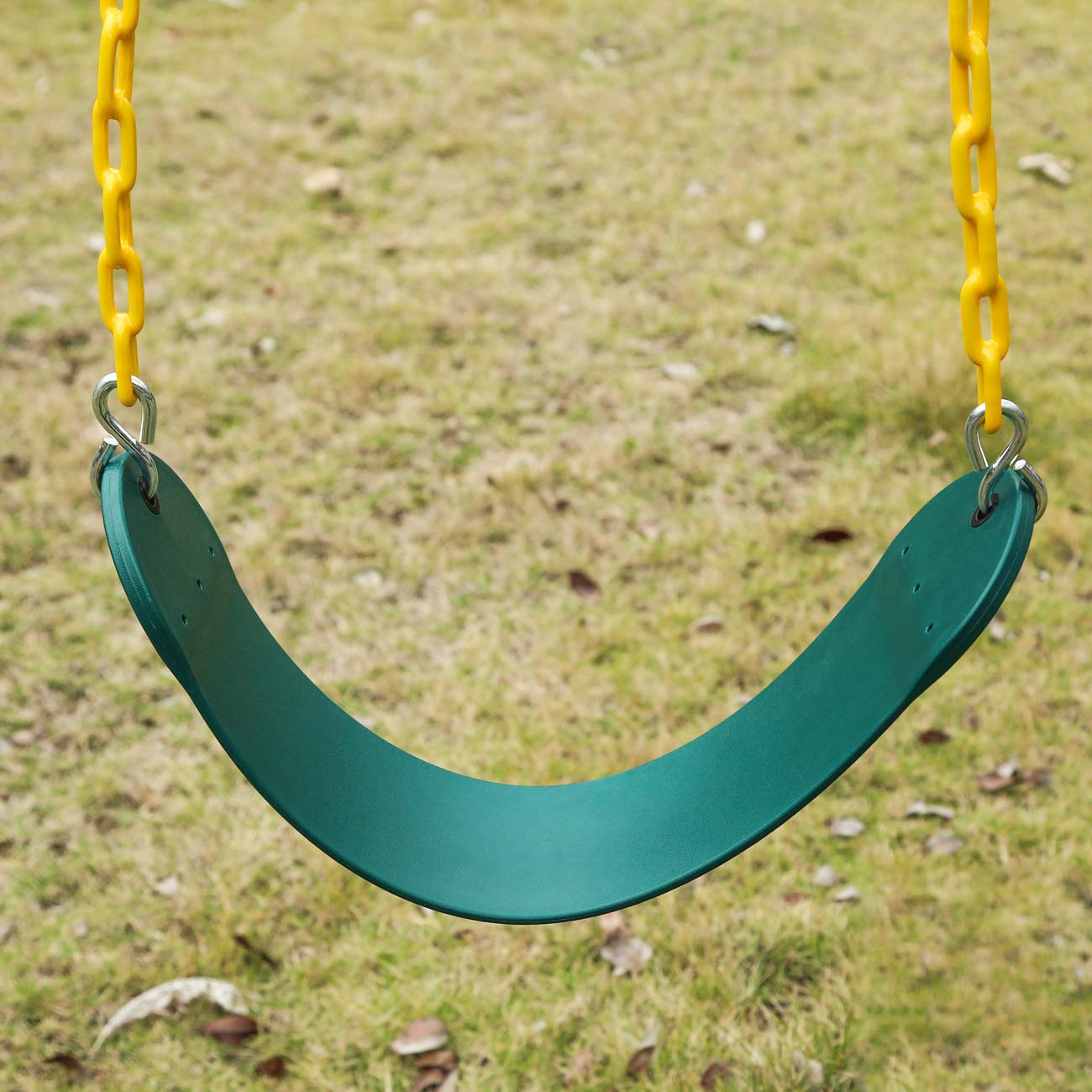 Sunnyglade 2PCS Swings Seats Heavy Duty with 66andquot; Chain Plastic Coated， Playground Swing Set Accessories Replacement with Snap Hooks， Support 250lb