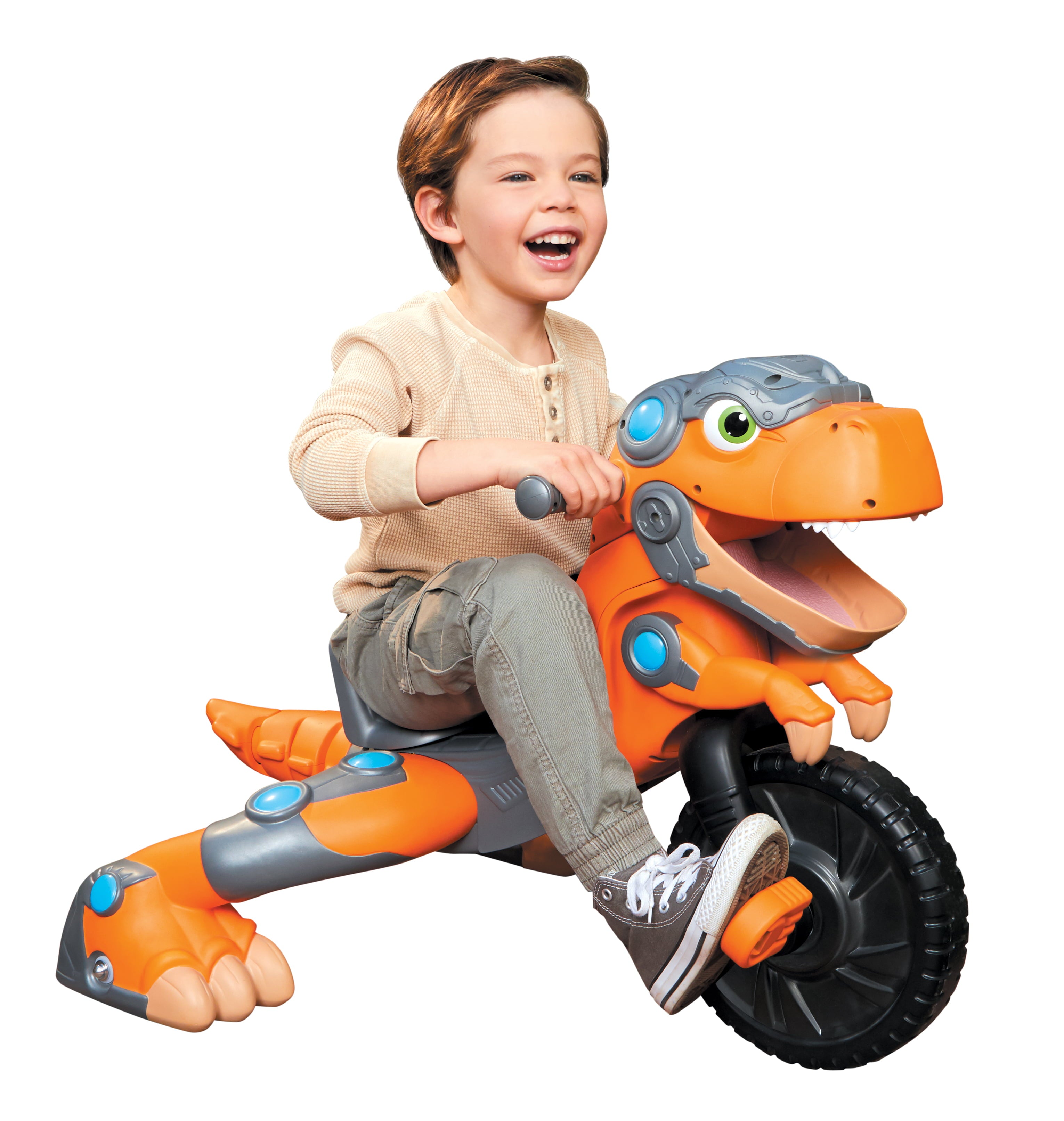 Little Tikes Chompin' Dino Trike， Toddler Tricycle with Realistic Dinosaur Sounds and Adjustable Seat- For Kids Girls Boys Ages 3-5 Years Old