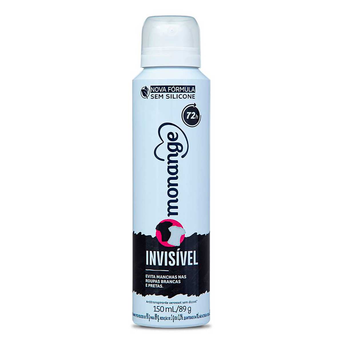 Desodorante Aerossol Antitranspirante Monange Feminino Invisivel 150ml
