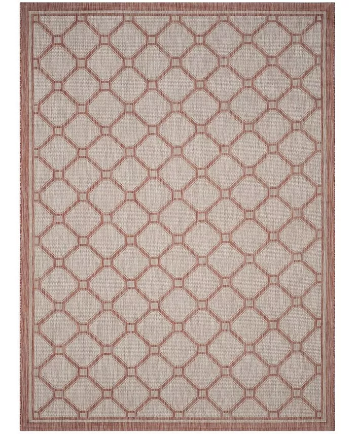Safavieh Courtyard Red and Beige 9' x 12' Sisal Weave Outdoor Area Rug
