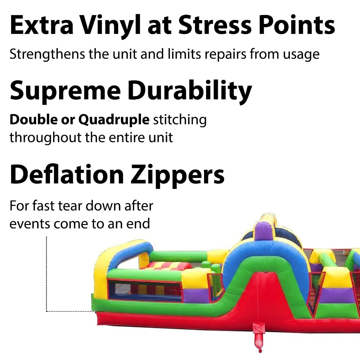 TentandTable Commercial Inflatable Obstacle Course， Retro