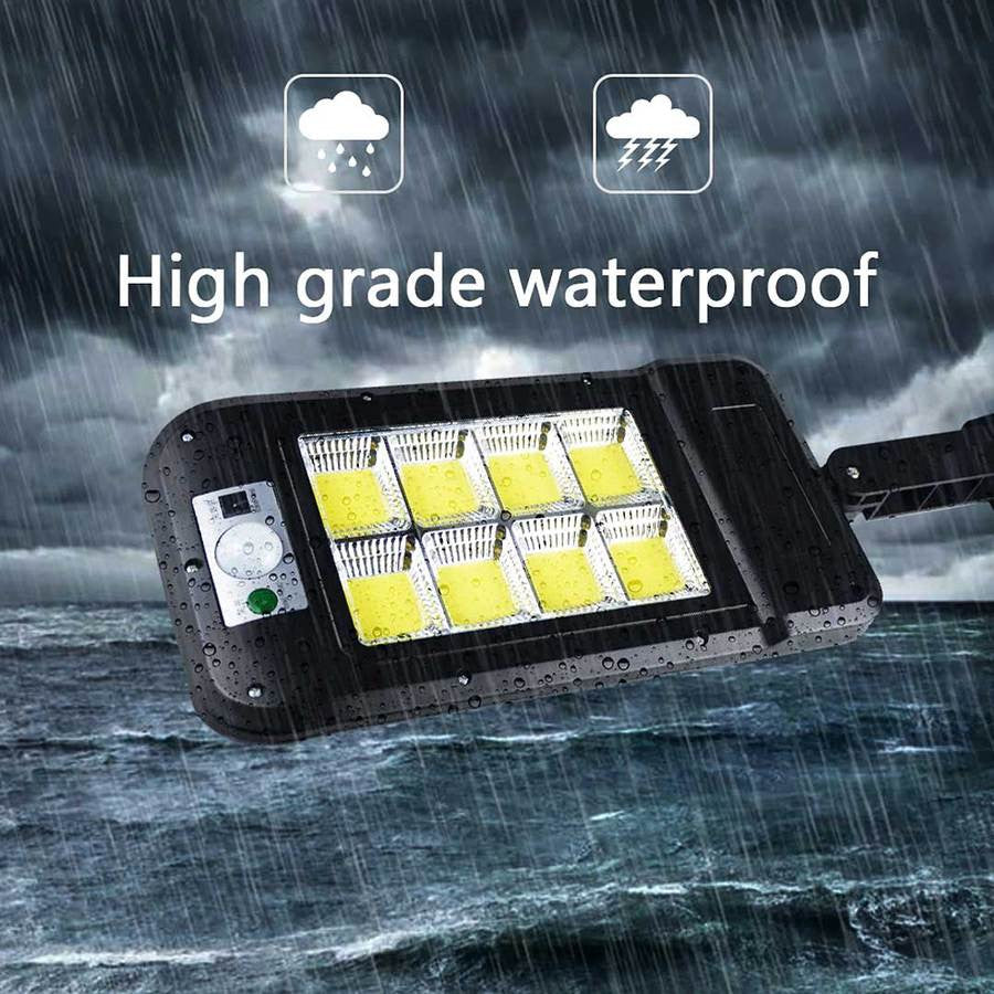 Baofu 400W Solar Street Lights Outdoor， Waterproof LEDs with Remote Control， Led Flood Light for Yard， Garden， Swimming Pool， Pathway