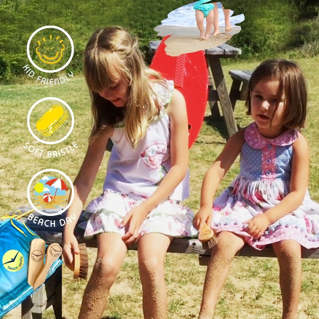 Beach Sandy - Set of 2 Sand Remover for Beach, Sand Brush for Beach Feet - Eco Friendly