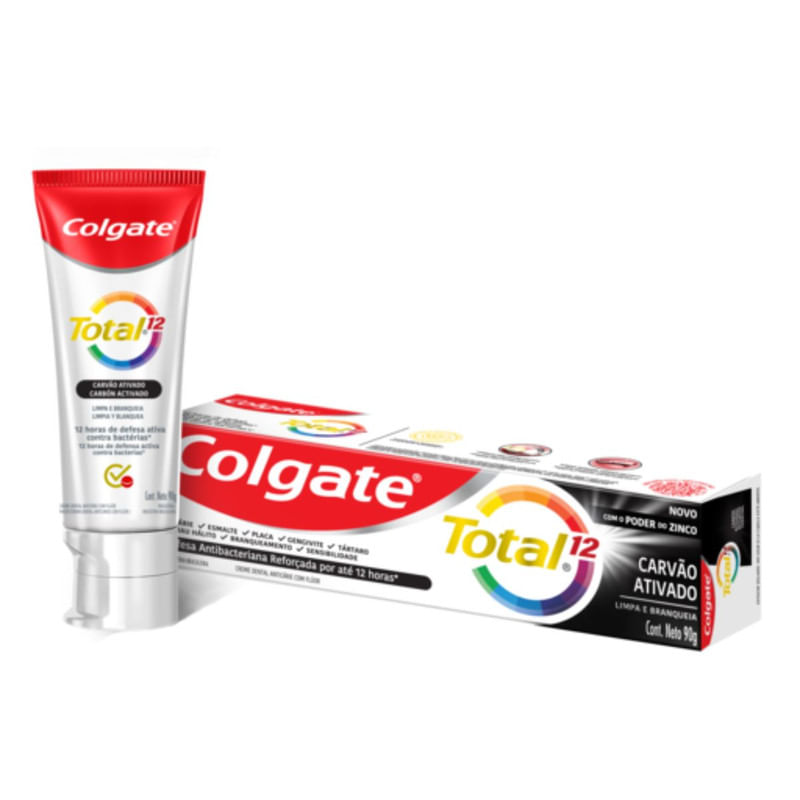 Creme Dental Colgate Total 12 Carvao Ativado 90g