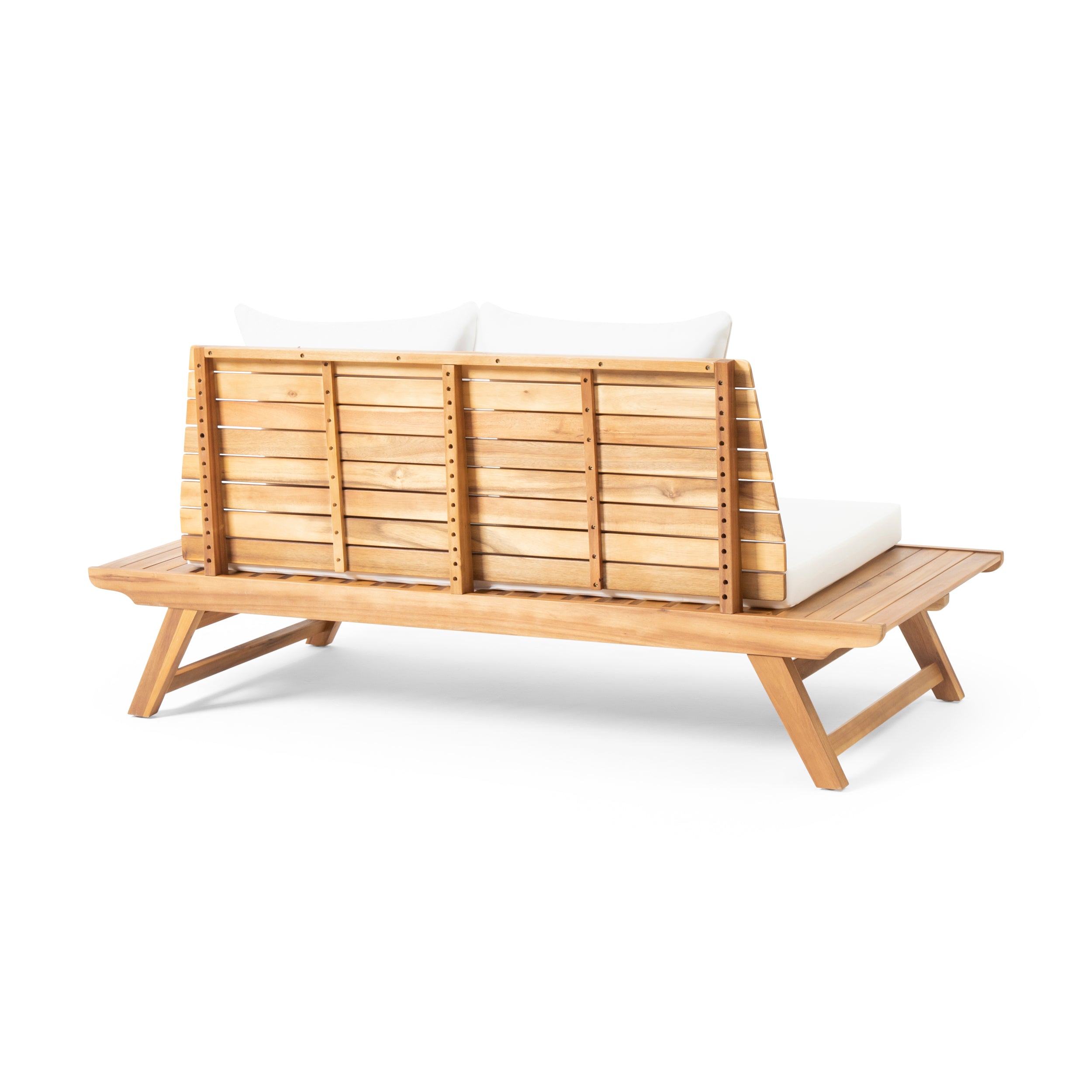Kaiya Outdoor Wooden Loveseat with Cushions