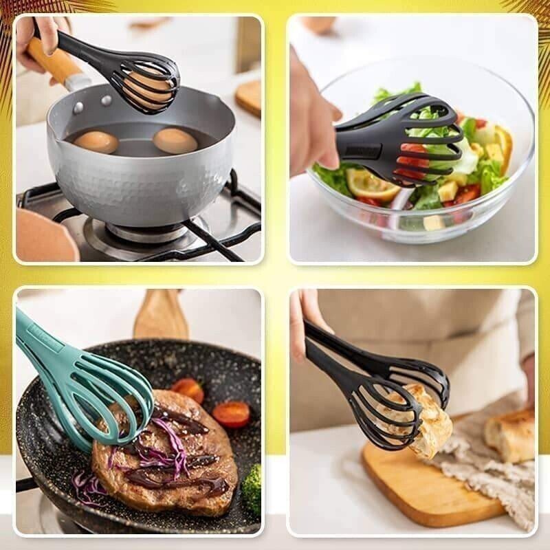 (New Year Promotion- SAVE 48% OFF)Kitchen Tongs Egg Whisk🔥BUY MORE SAVE MORE🔥