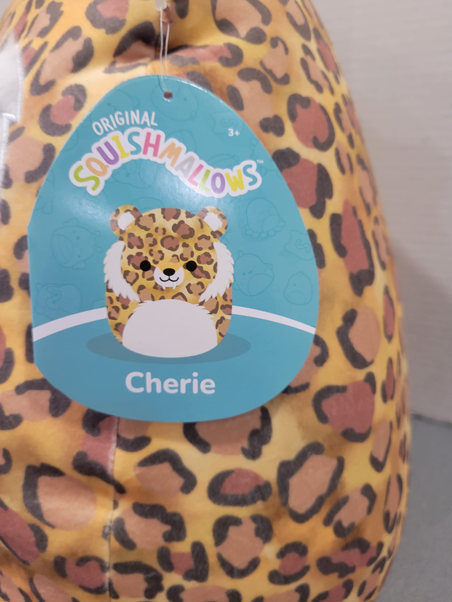 Squishmallows 16-Inch Cherie Saber Tooth Tiger to Your Squad， Ultrasoft Stuffed Animal Large Plush Toy， Official Kelly Toy Plush