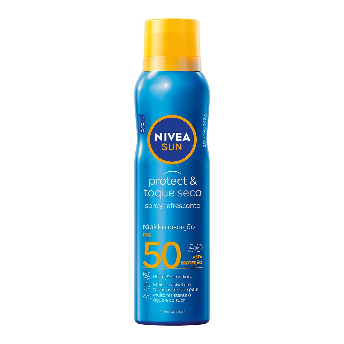Protetor Solar Spray NIVEA SUN Protect & Toque Seco FPS 50 200ml