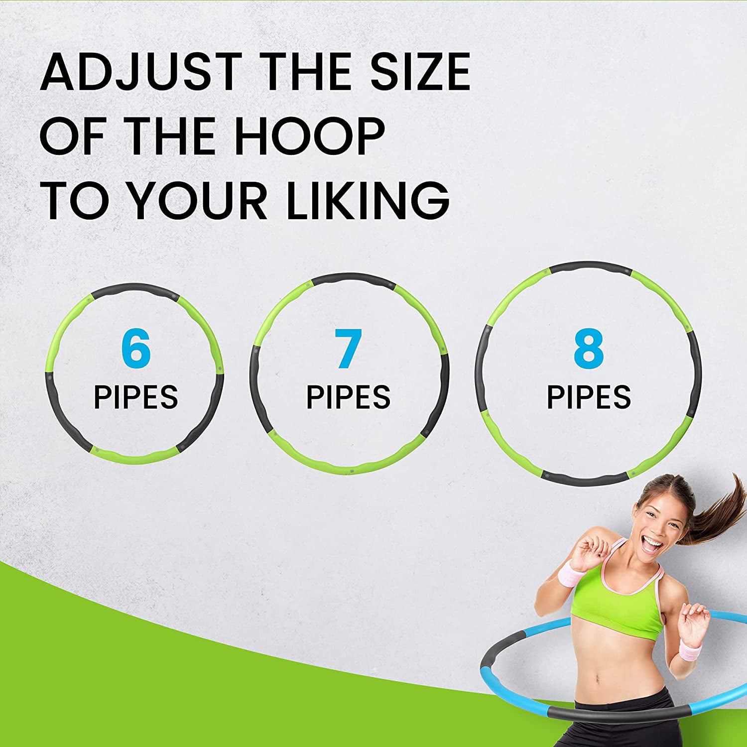 Impresa 2-Pack Weighted Hoola Hoops for Exercise