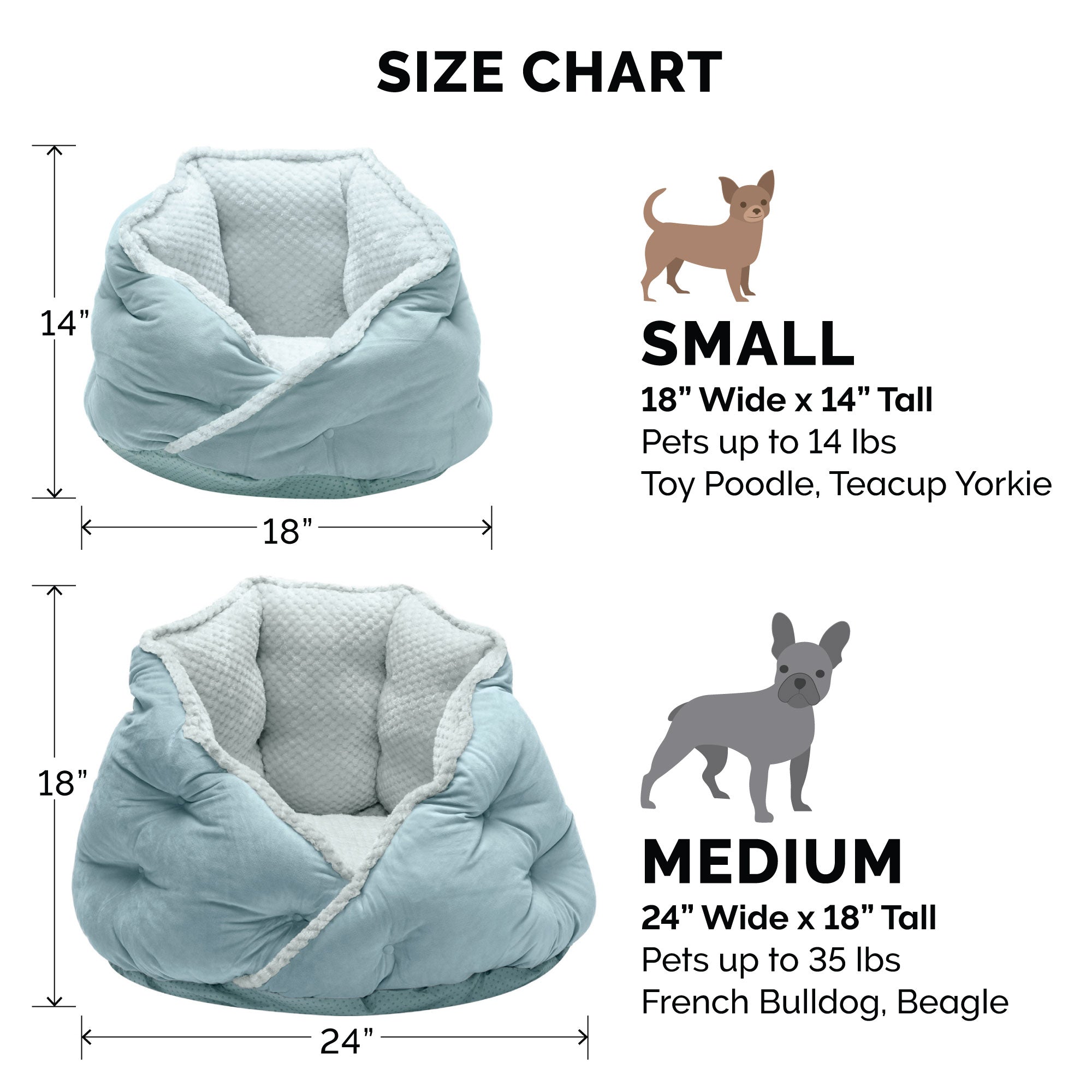 FurHaven Pet Products Minky Faux Fur and Velvet Hug Bed for Dogs and Cats