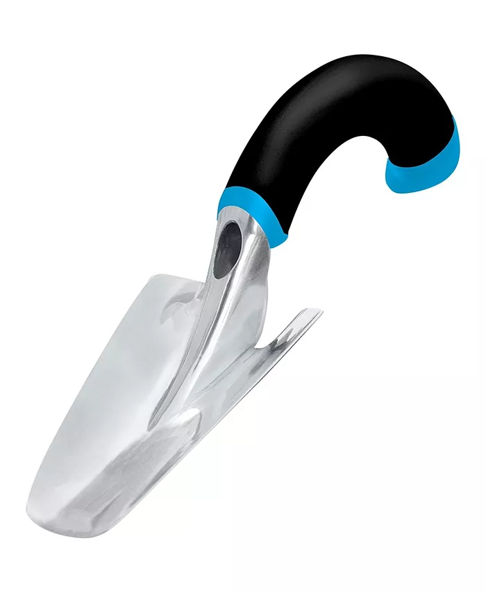 Radius Garden Ergonomic Aluminum Hand Trowel， Blue Handle