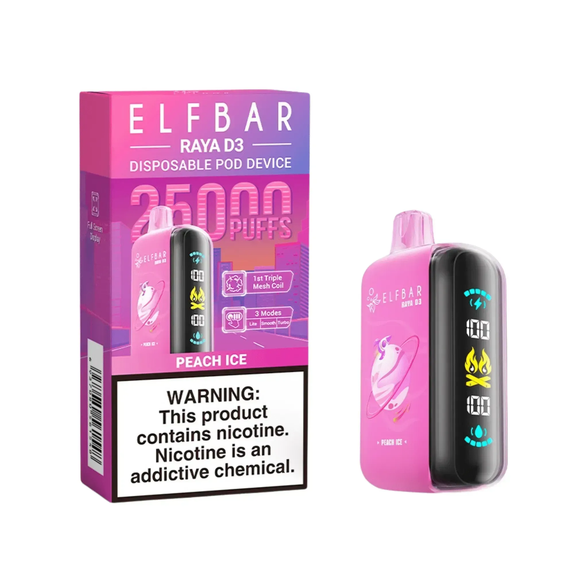 Elf Bar Raya D3 25000 Puffs Disposable Vape – Long-Lasting & Full-Flavour