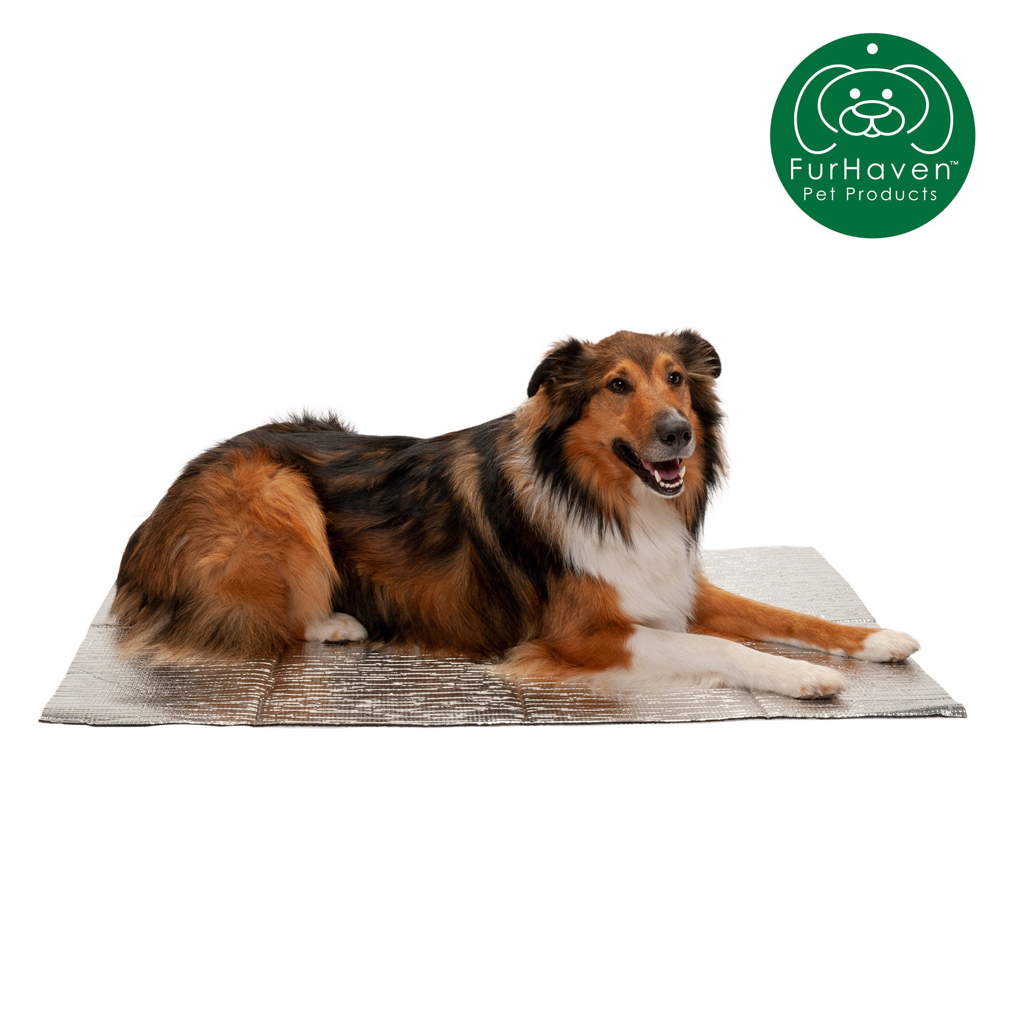 FurHaven | ThermaPup Self-Warming Pad， Silver， Jumbo
