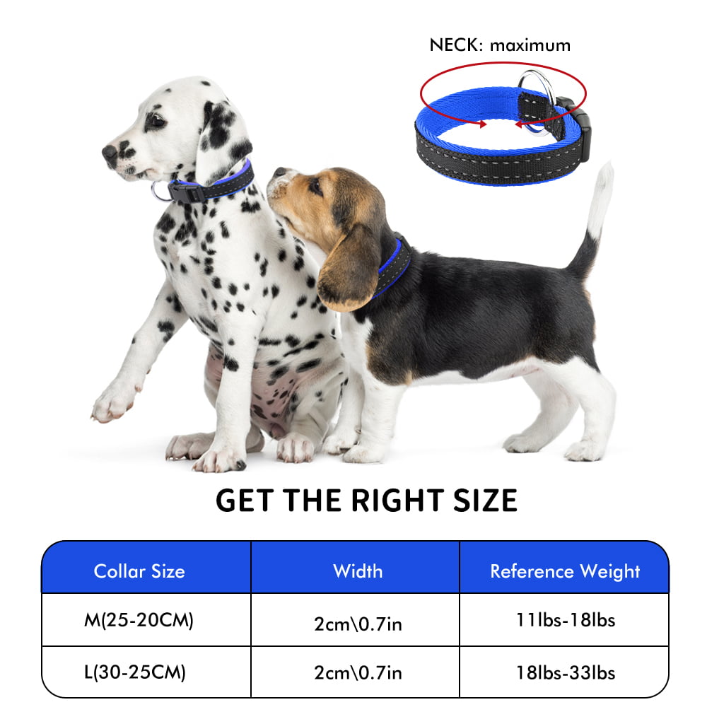 MASBRILL Dog Collar for Small Dogs - Special Design Puppy Collar Small Pet Collar Soft Adjustable Dog Collar for Puppies-XS(7-10in)-Blue