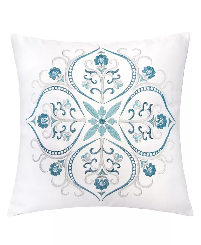 Homey Cozy Arya Embroidery Square Decorative Throw Pillow