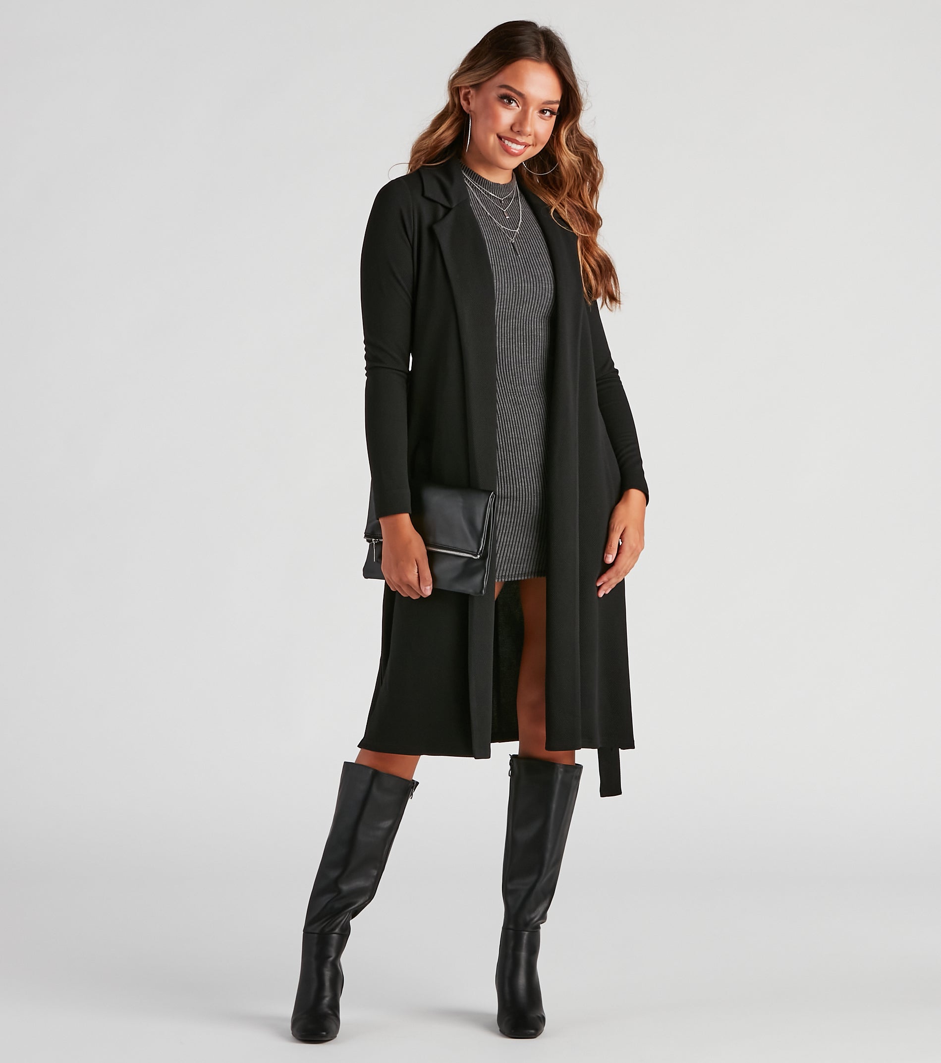 Making Moves Tie Waist Trench