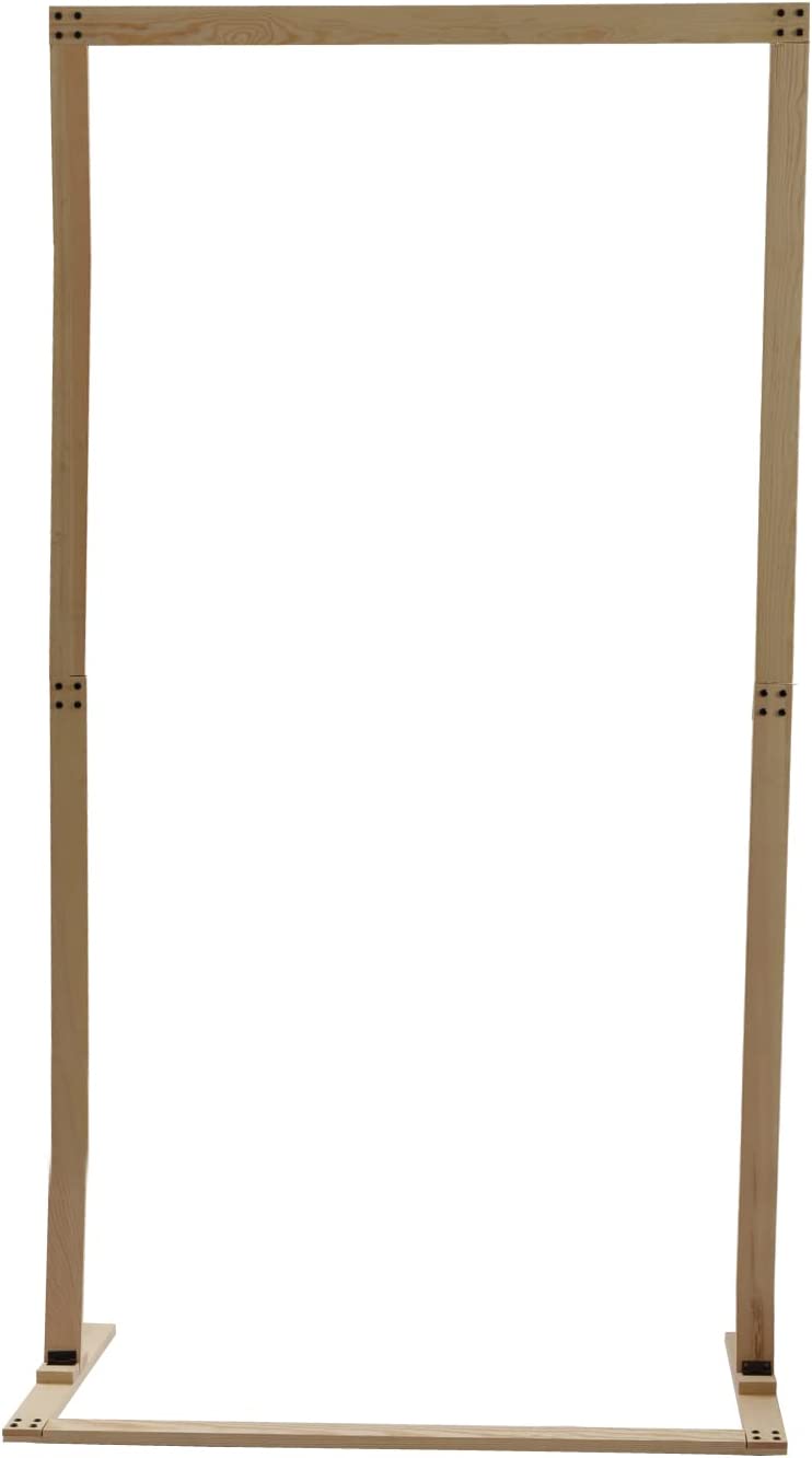 Miumaeov Wooden Wedding Arch, Wedding Arches for Ceremony, Backdrop Stand Frame Flower Garden Arch for Wedding, Parties (7ft)