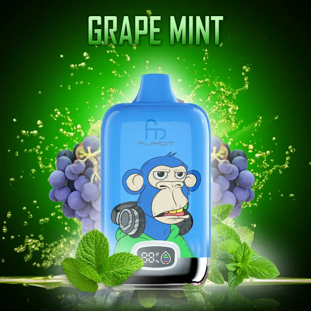 ⭐Fumot Tornado Digital Box 12000 Puffs -50+ Flavour Choices 🍇🍉🍋
