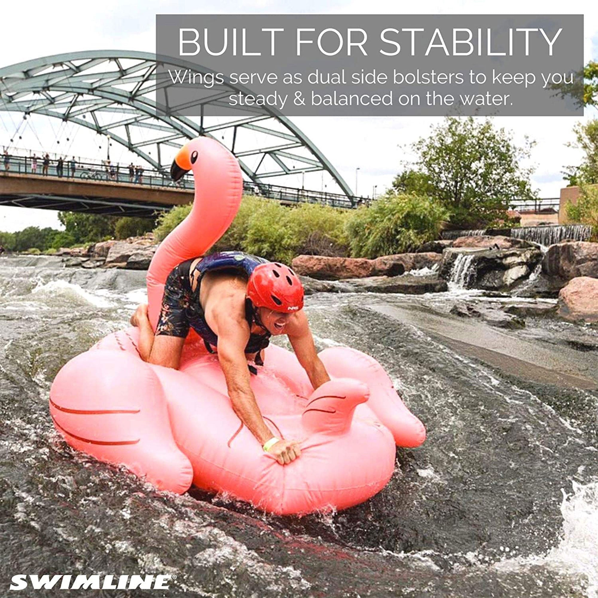 Swimline 90627 78 in. Giant Flamingo Ride, Pink