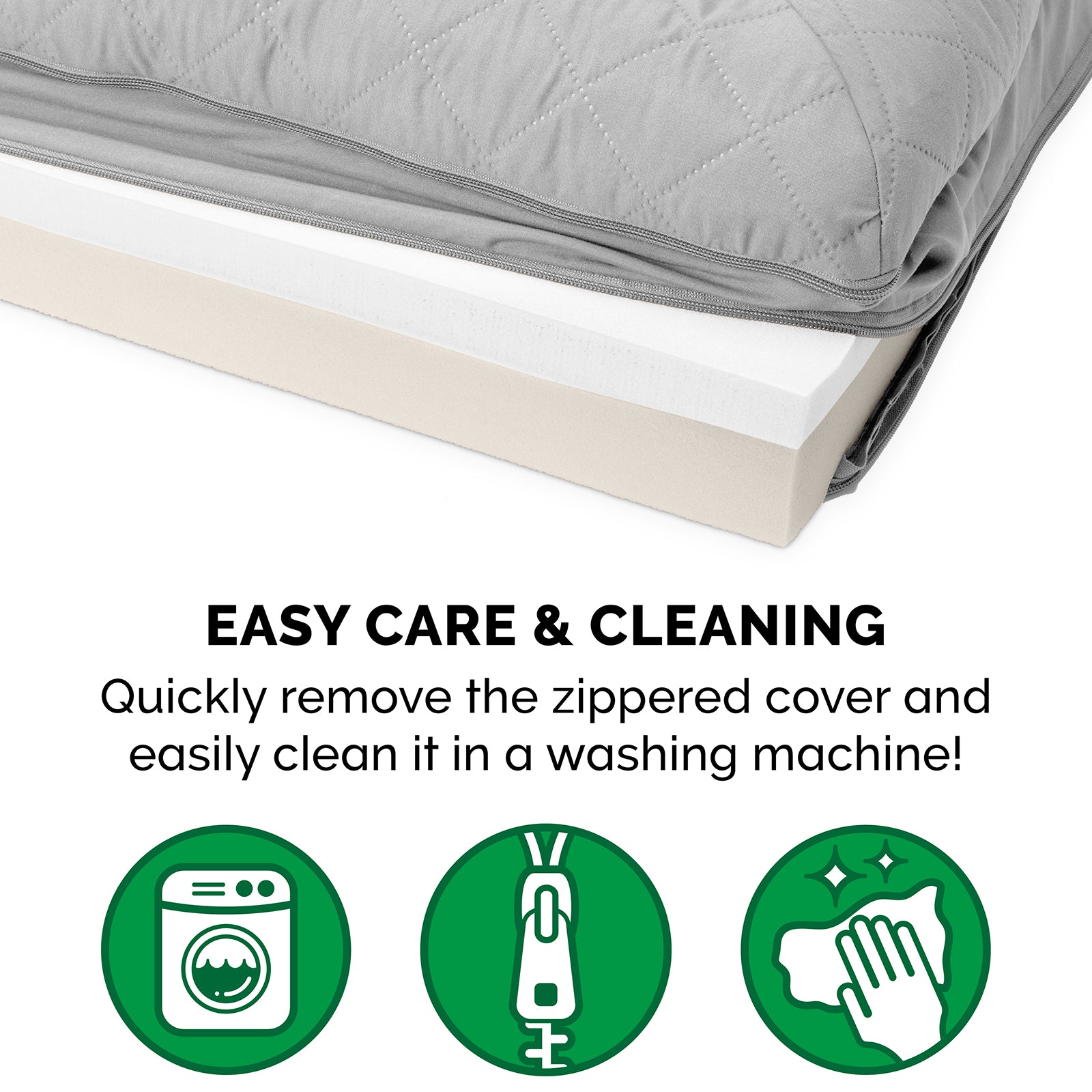 FurHaven Pet Products | Memory Foam Quilted Sofa Pet Bed for Dogs and Cats - Silver Gray， Jumbo