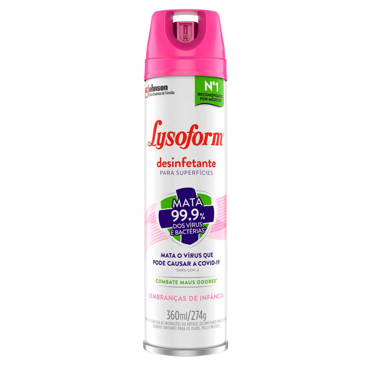 Desinfetante Aerossol Lysoform Lembrancas de Infancia 360ml