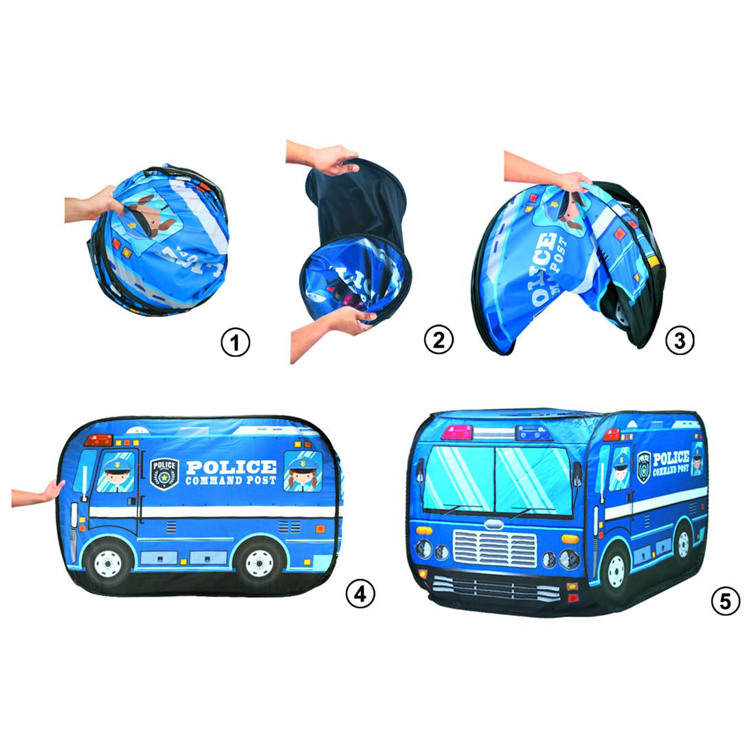 Pop Up Police Car Tent | Kids Play Tent for Boys & Girls Indoor Outdoor Toy