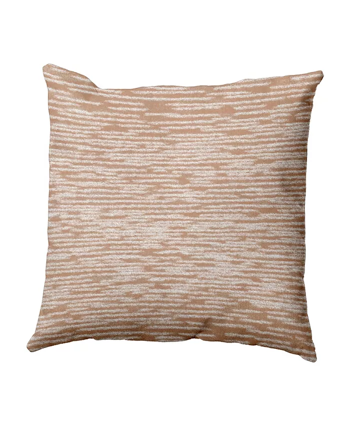 E by Design Marled Knit 16 Inch Taupe Decorative Coastal Throw Pillow