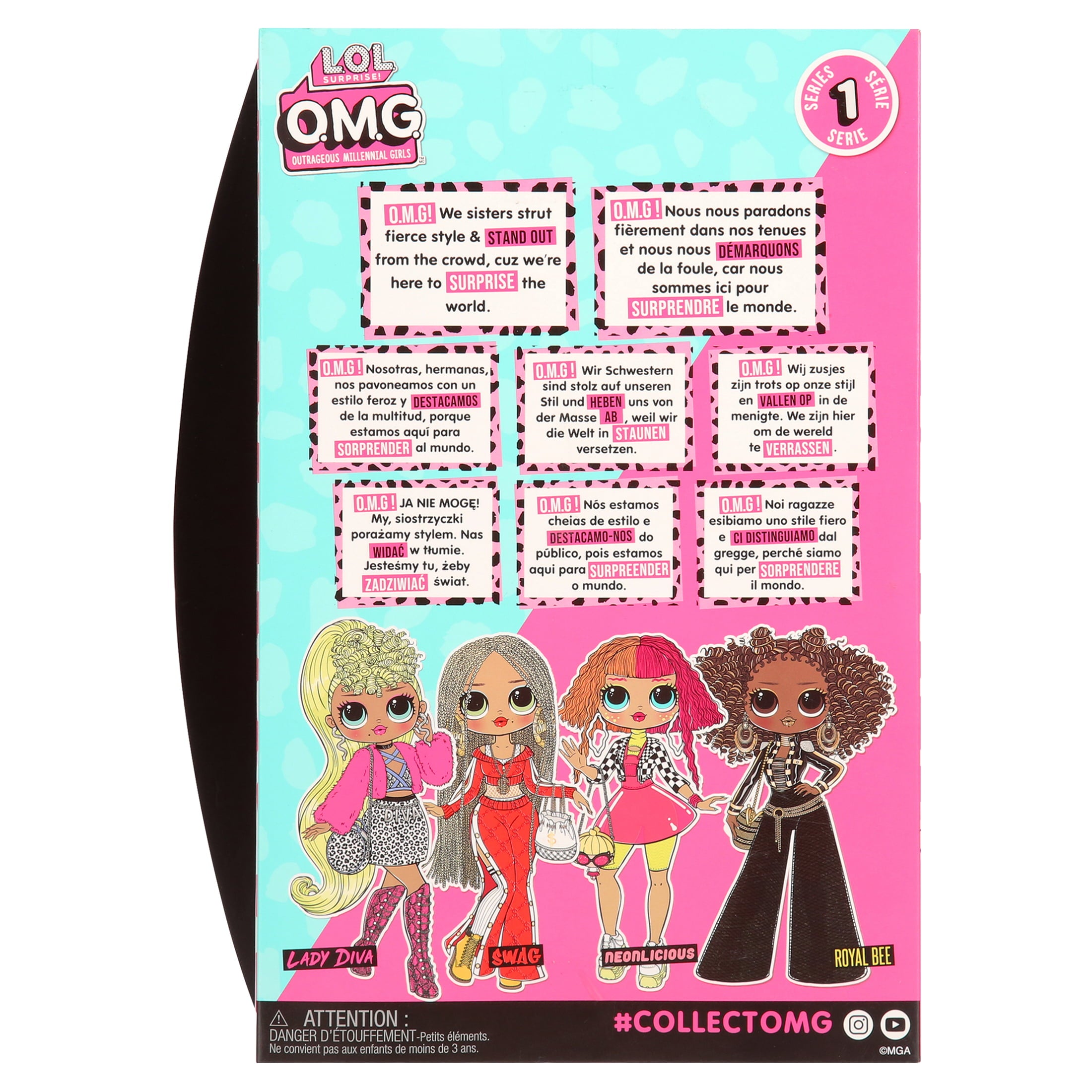 L.O.L Surprise! OMG Lady Diva Fashion Doll Playset, 6 Pieces