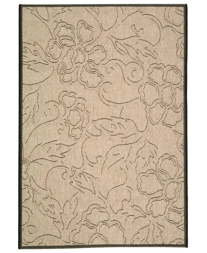 Safavieh Courtyard Sand and Black 2' x 3'7