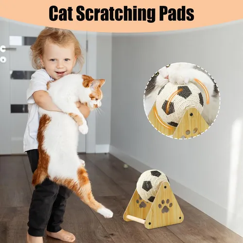 Cat Scratching Ball | Interactive Sisal Toy – Furniture Protection & Play