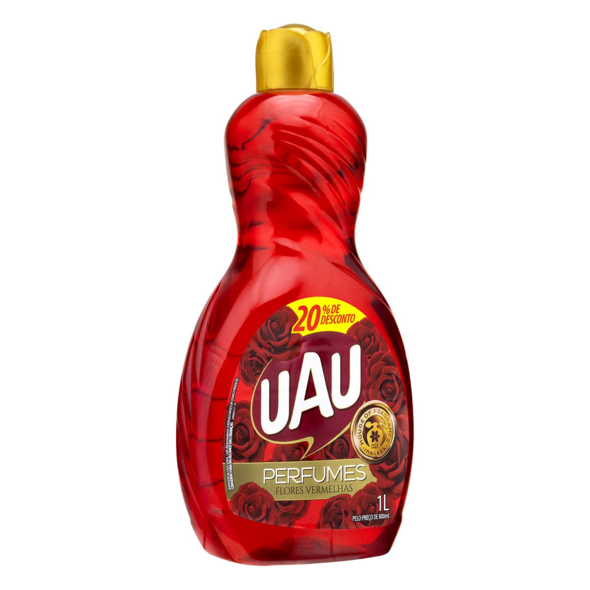 Limpador Perfumado Flores Vermelhas Uau Perfumes 1L Gratis 20% de Desconto