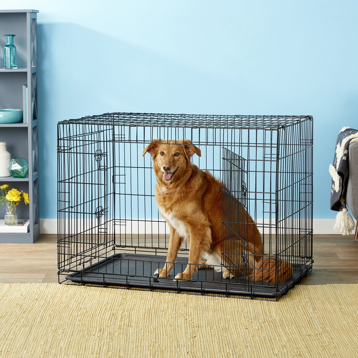 generic Wire Dog Crate with Tray Double Door (42-inch) (Large)