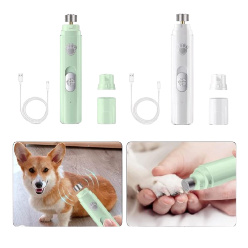 Pet Nail Grinder | Quiet Rechargeable Nail File with LED Light for Dogs & Cats