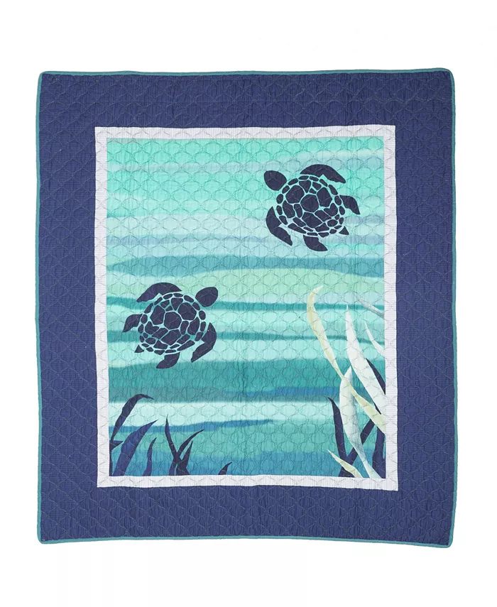 American Heritage Textiles Summer Surf Quilted Cotton Throw