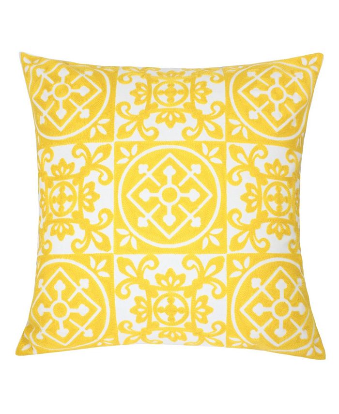 Homey Cozy Ariana Cotton Square Decorative Throw Pillow