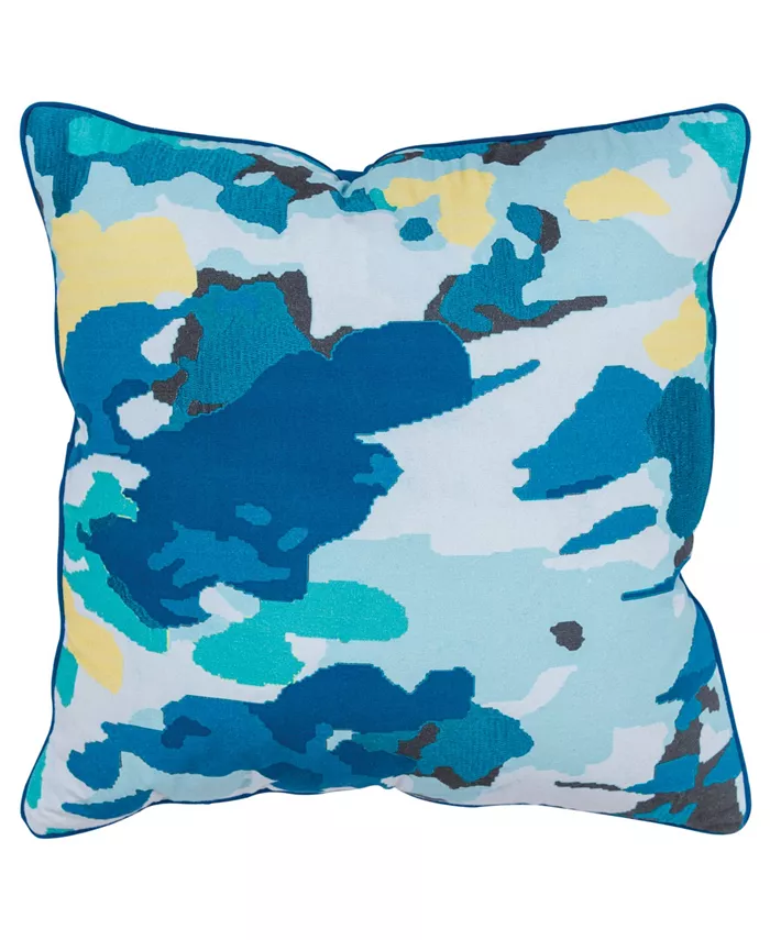 Rizzy Home Abstract Polyester Filled Decorative Pillow， 20
