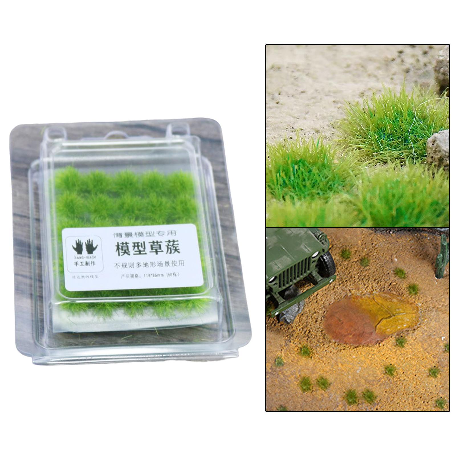 50Pcs Grass Bush Plant Scene Scene War Gaming Static Scenery Miniature F