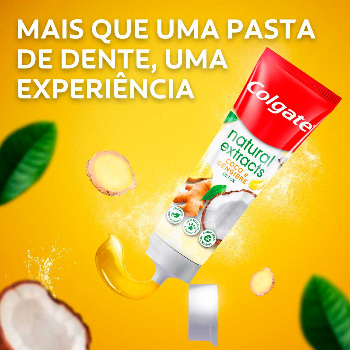 Creme Dental Colgate Natural Extracts Coco e Gengibre 90g