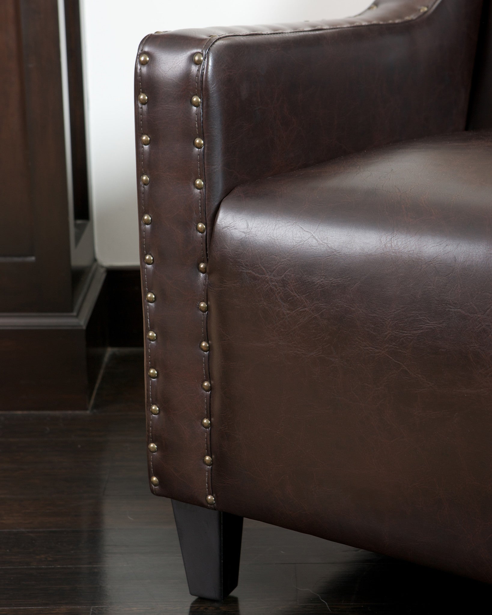 Nottingham Tufted Brown Leather Club Chair