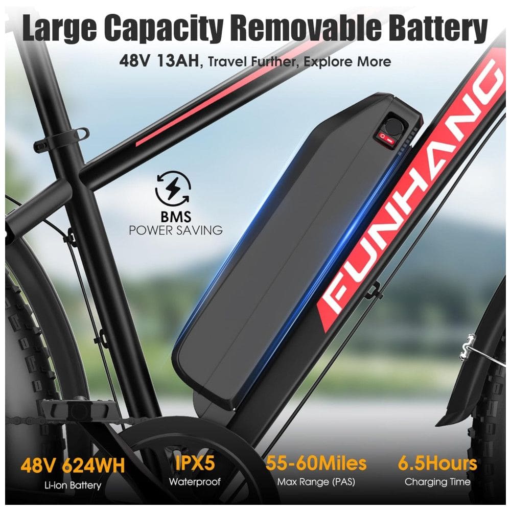 Bicicleta Elétrica Dobrável Funhang EB-S1 26