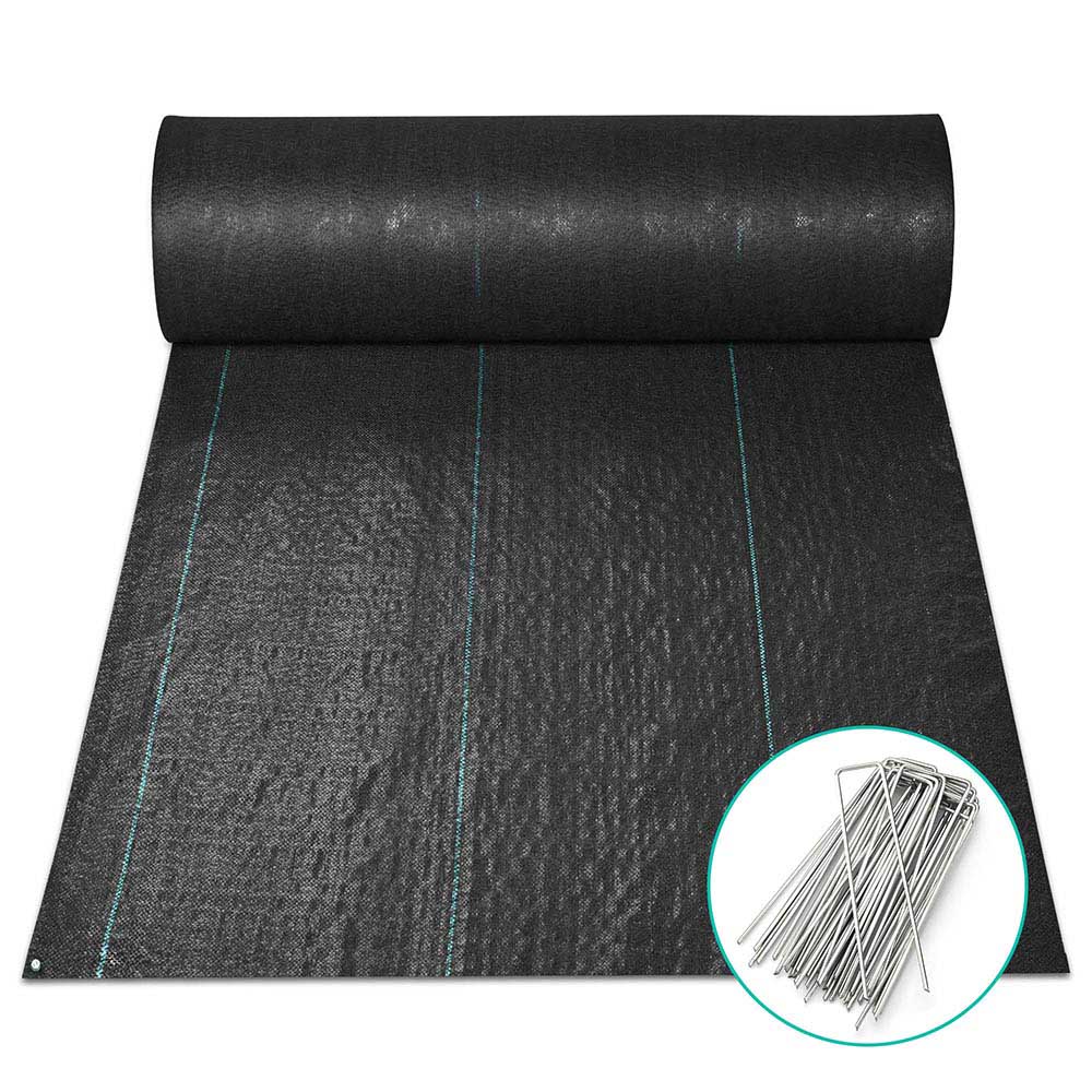 Yescom Weed Barrier for Vegetable Garden Woven w/ Stakes