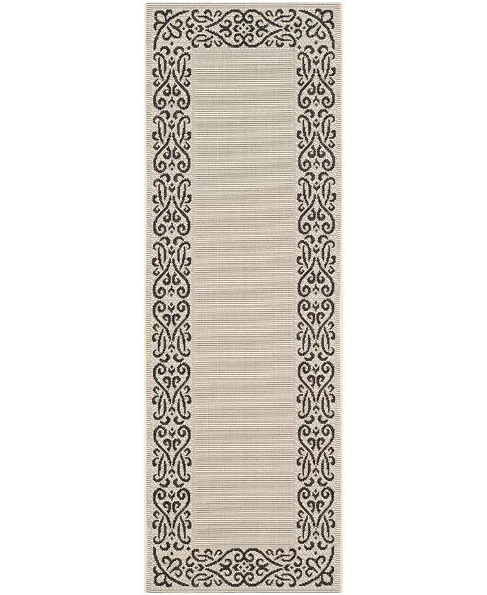 Safavieh Courtyard Sand and Black 2'3